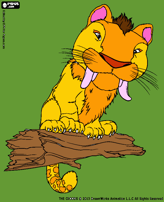 tigre puck para colorear