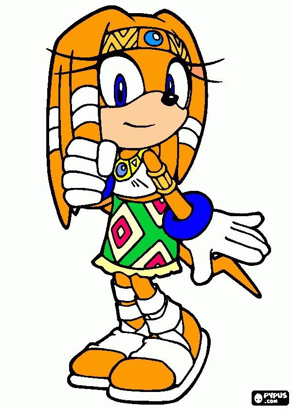 tikal the echidna para colorear