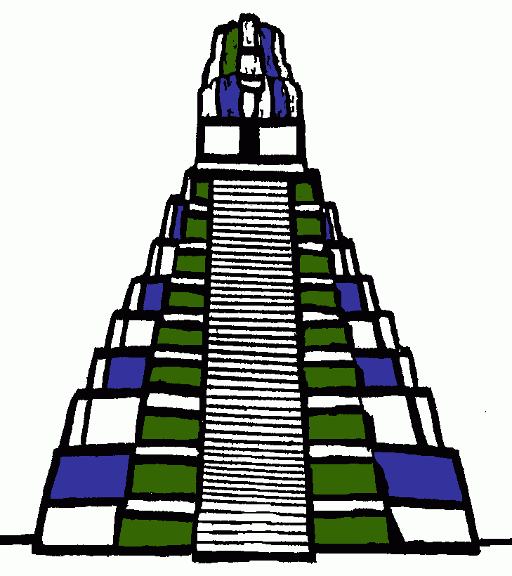 Tikal para colorear
