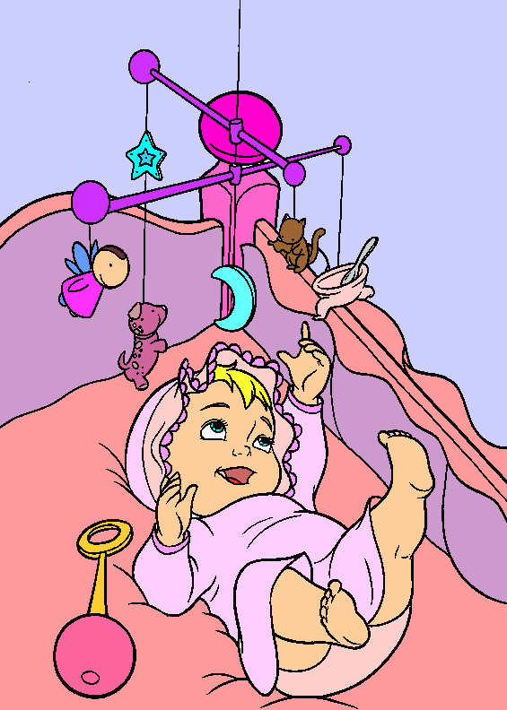 tinker bell baby para colorear