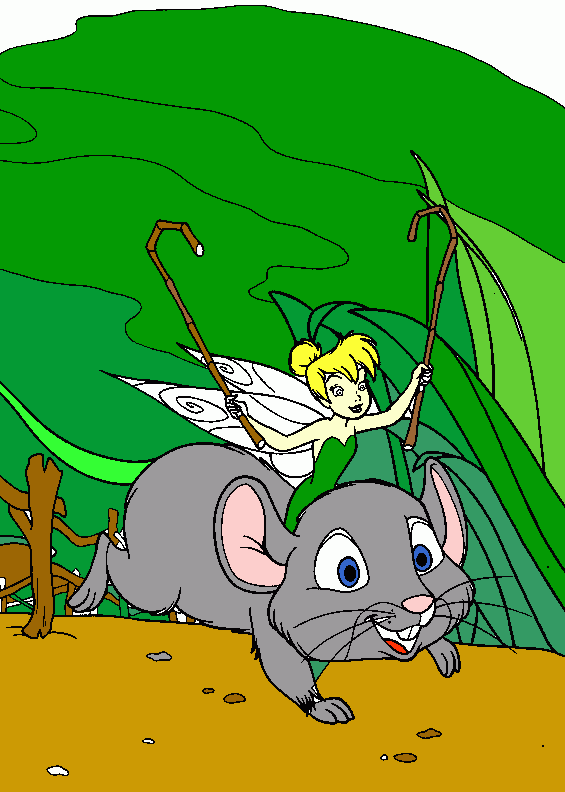 TINKER BELL Y QUESO para colorear