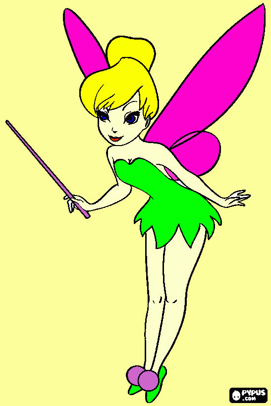 TINKERBELL( la adita de mi hija genesis) para colorear