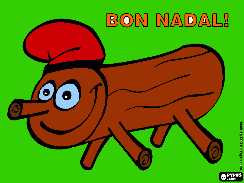 tio de nadal para colorear