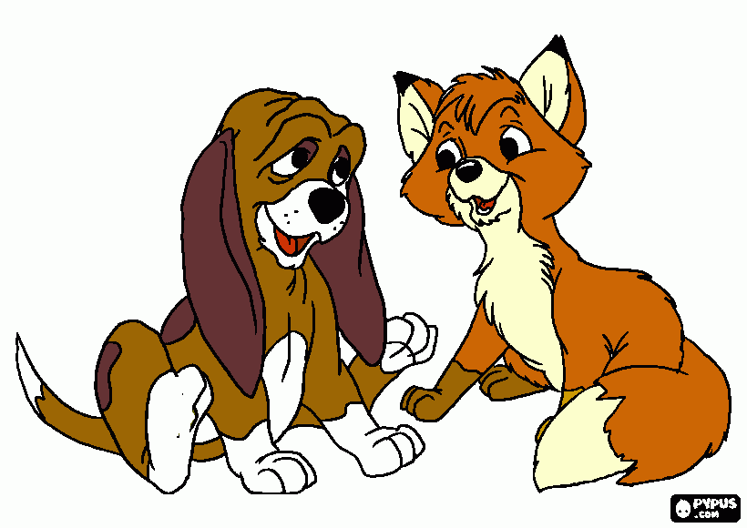 tod y tobi para colorear