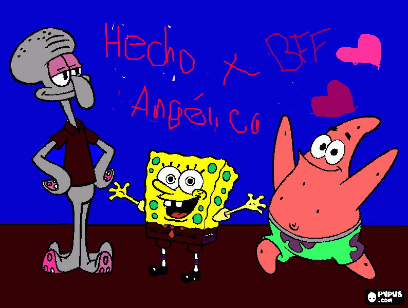 todos los amigos de bob jajjaja para colorear