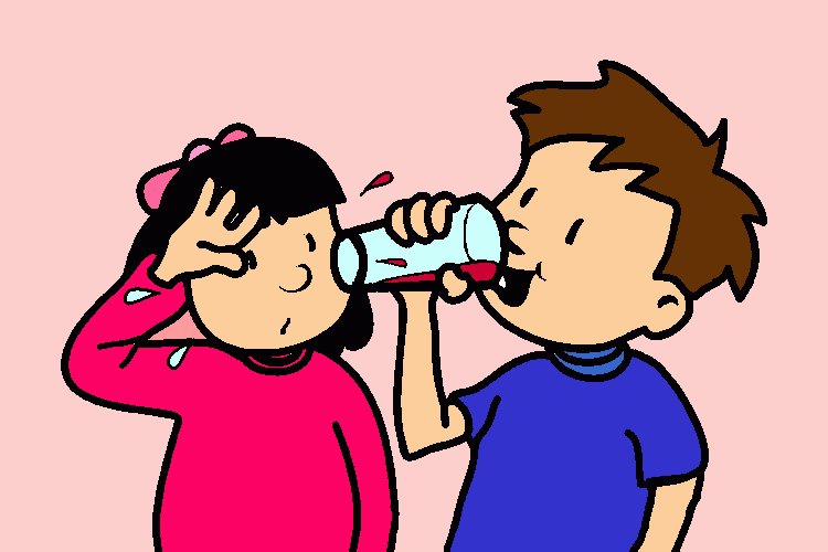 tomar agua para colorear