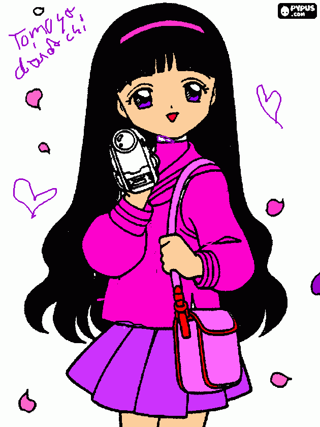 tomoyo daidouji  para colorear