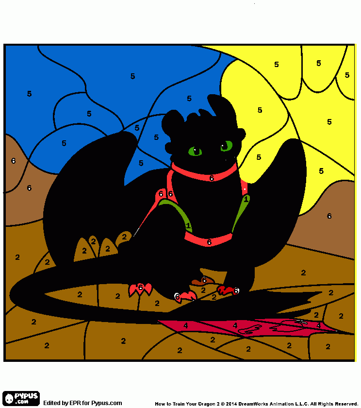 toothless para colorear
