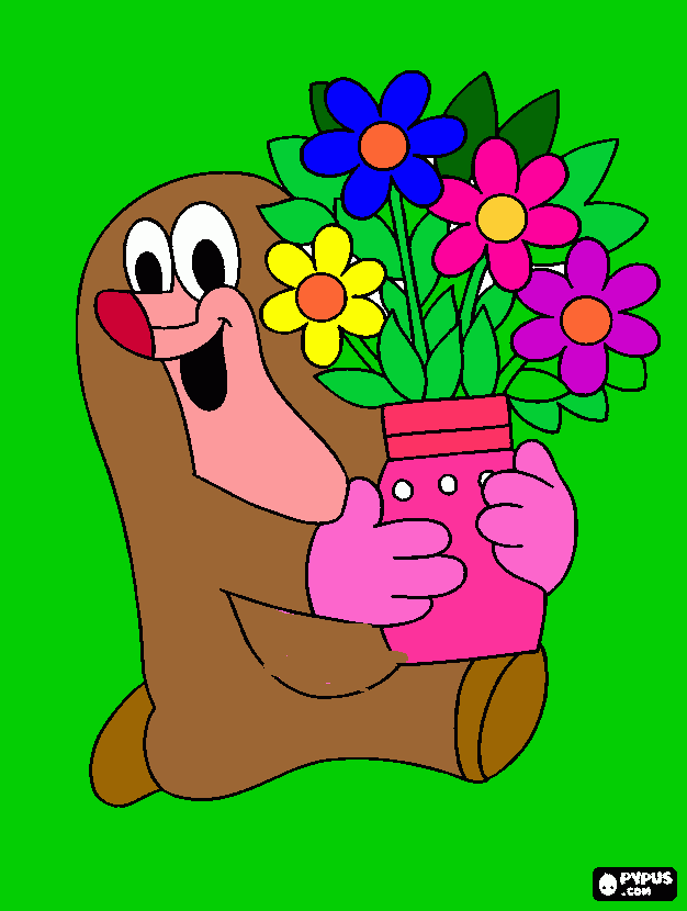 topo para colorear