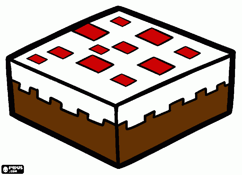 torta de minecraft para colorear