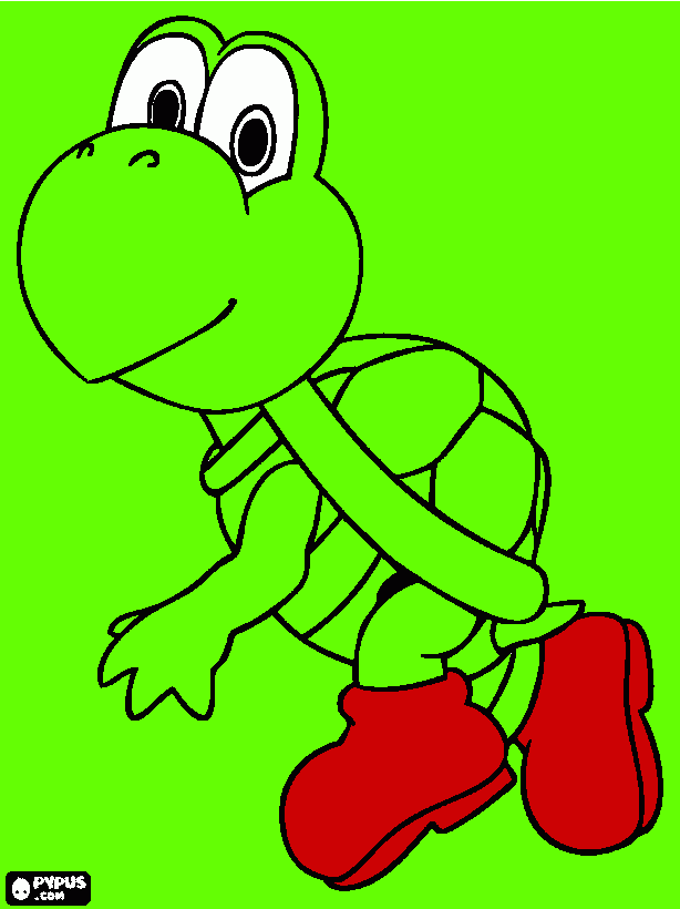 tortuga de mario bros para colorear