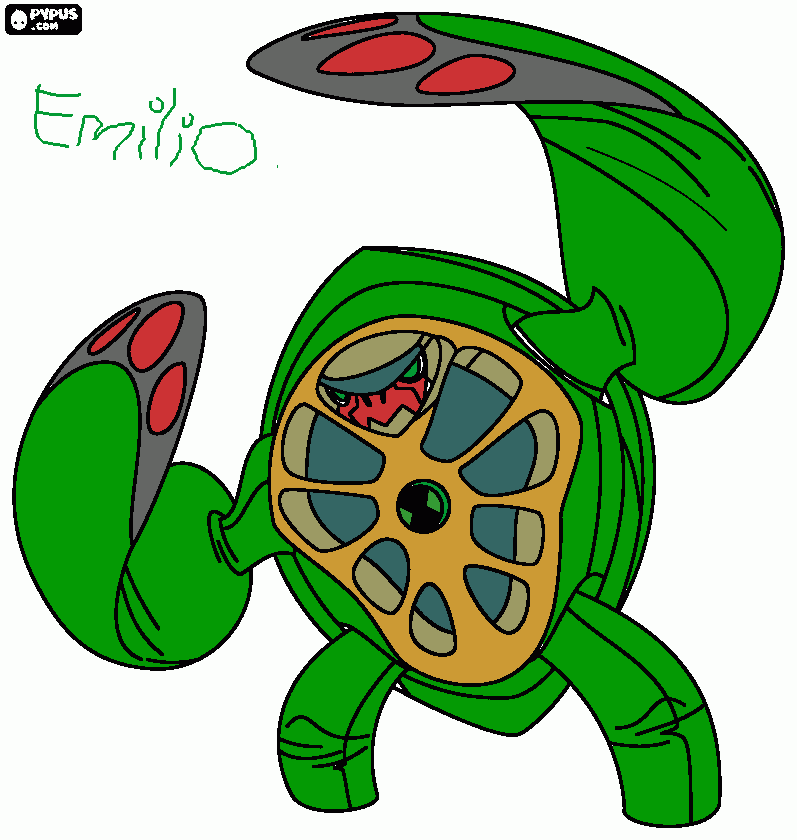 tortuga...ben10 para colorear