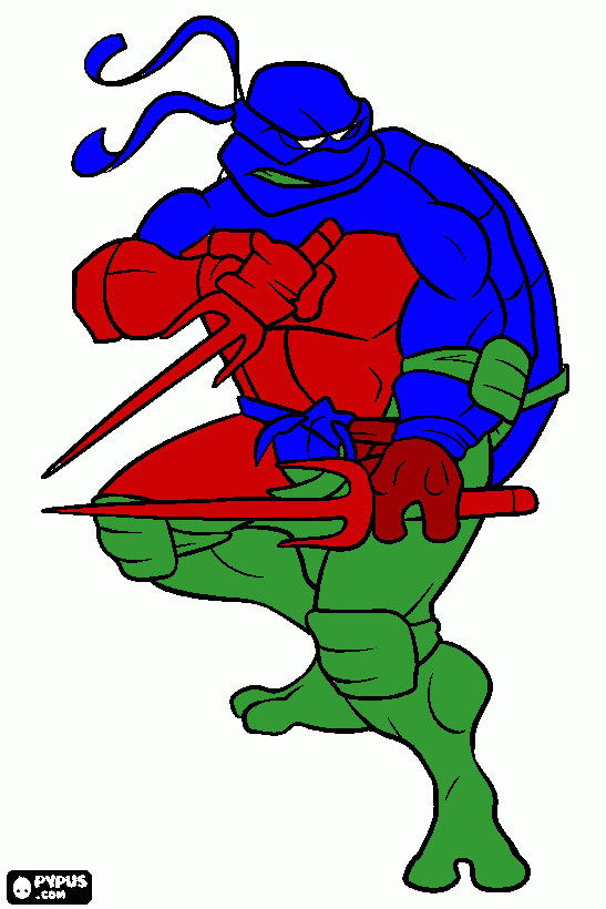 tortugas ninja para colorear