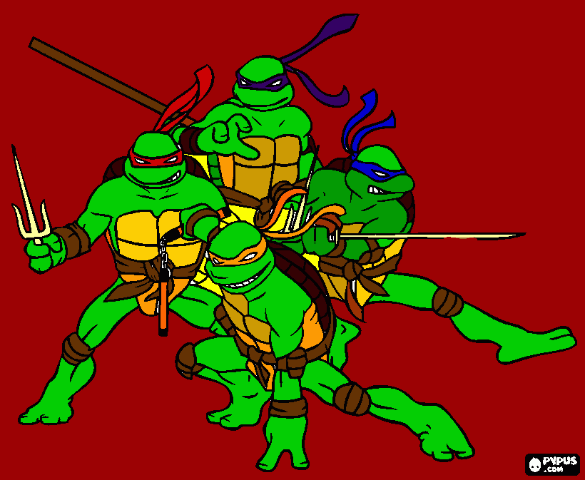 Tortugas Piero. para colorear