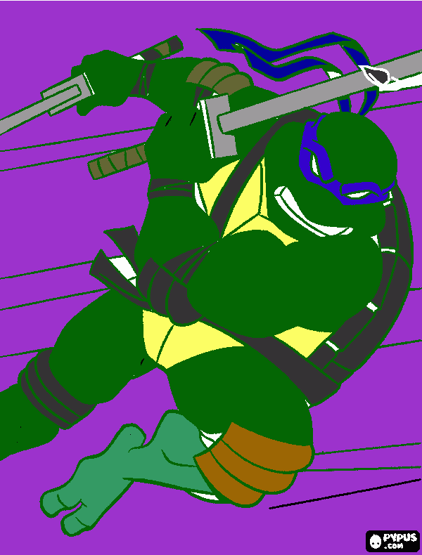 tortujas  ninja para colorear