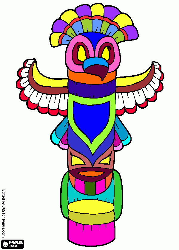 tottem para colorear