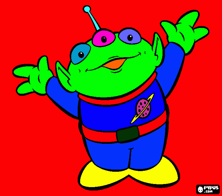 toy story marcianos para colorear