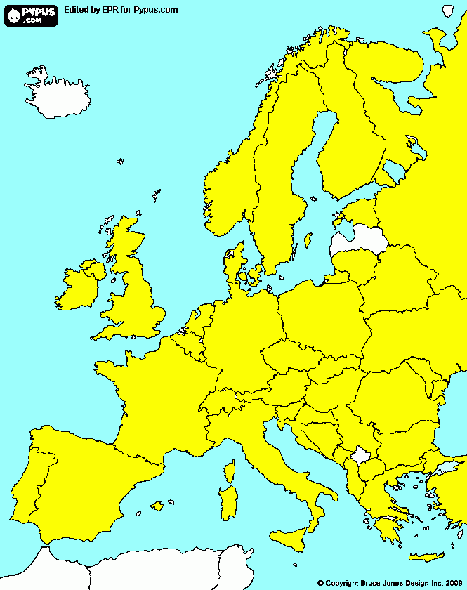 trabajo europa para colorear