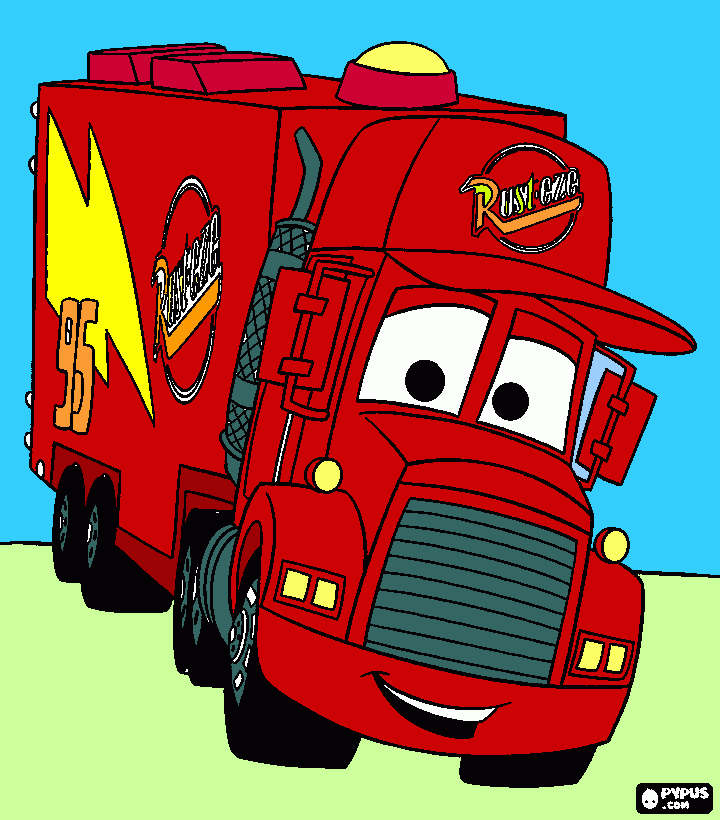 trailer de deportes de motor para colorear