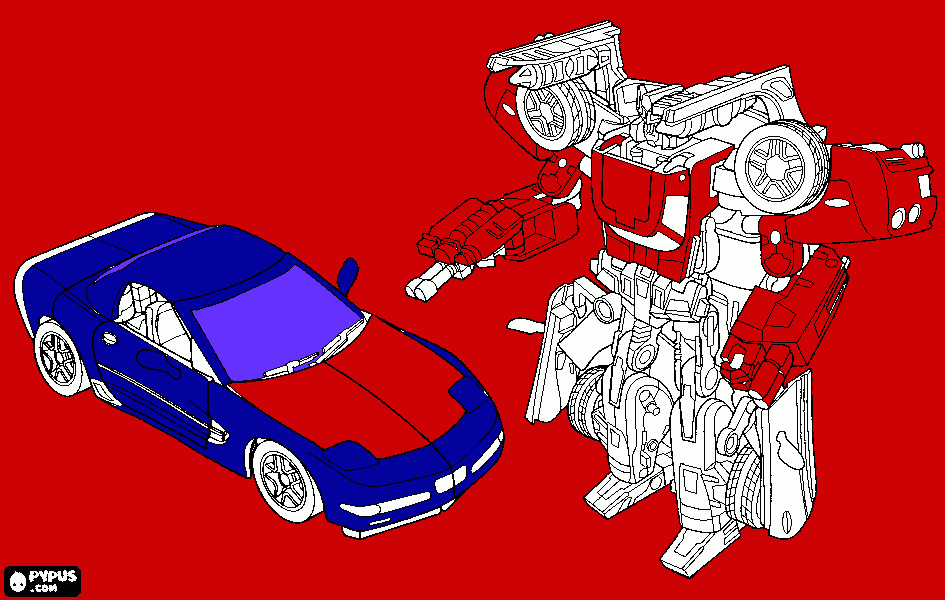 transformens para colorear