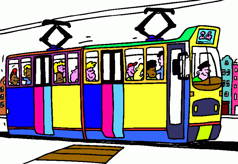 tranvia para colorear