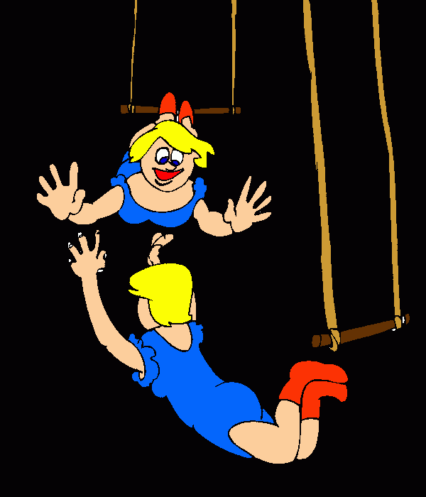 trapecistas para colorear
