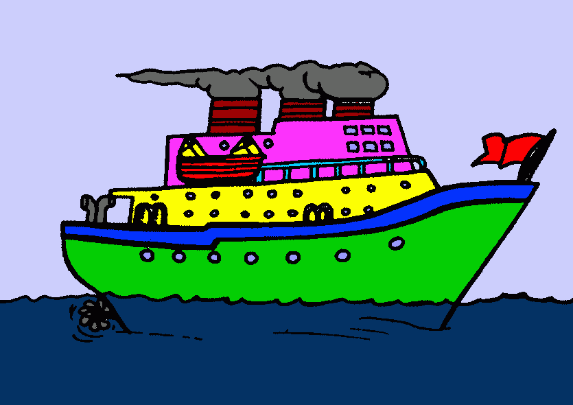 trasatlántico para colorear
