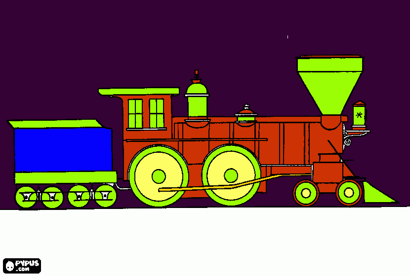 tren albert para colorear