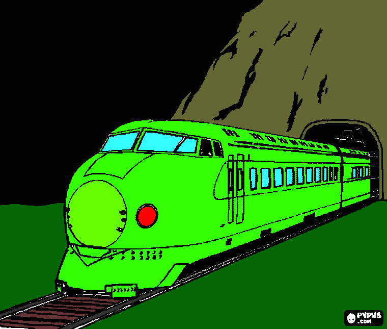 tren bala numero 800 para colorear