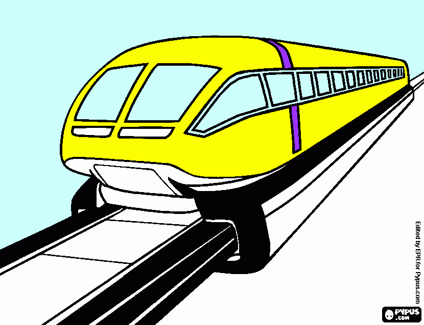 tren de alta velocida para colorear