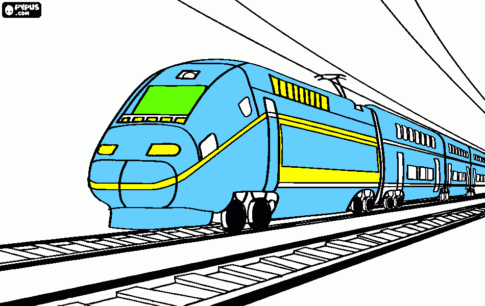 Tren de Dante -  para colorear