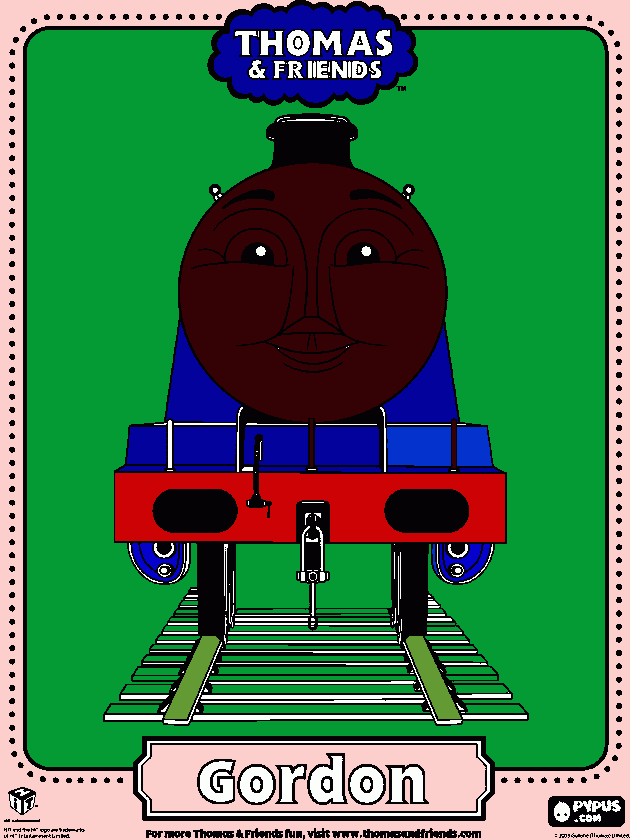 TREN GORDON para colorear