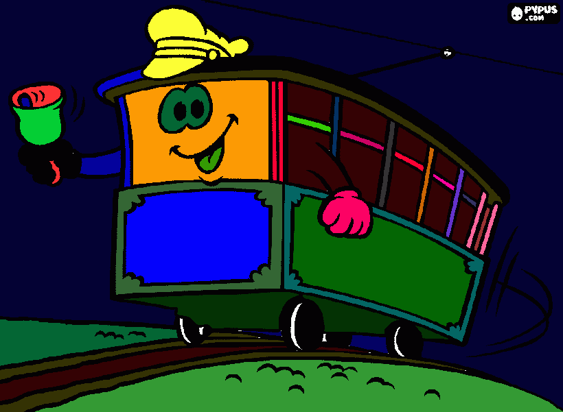 TREN LOCO para colorear