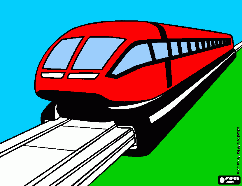 tren macnec para colorear