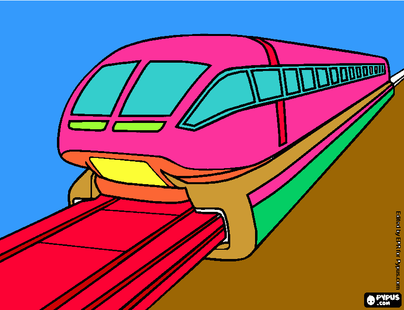 Tren Raro para colorear