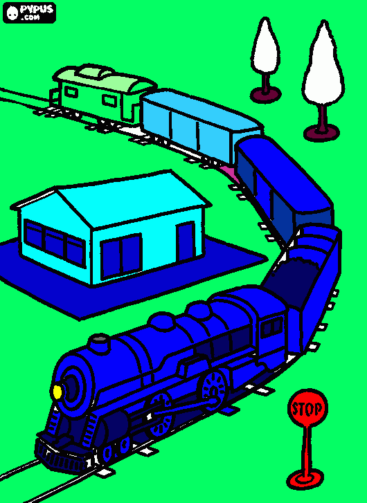TREN SUPER EXTRA RAPIDO PARA ALEXIS para colorear