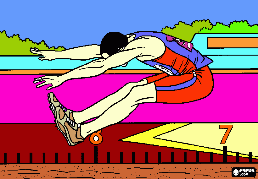 triple salto para colorear