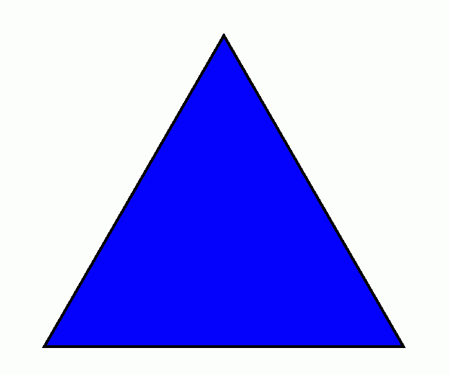 triángulo para colorear