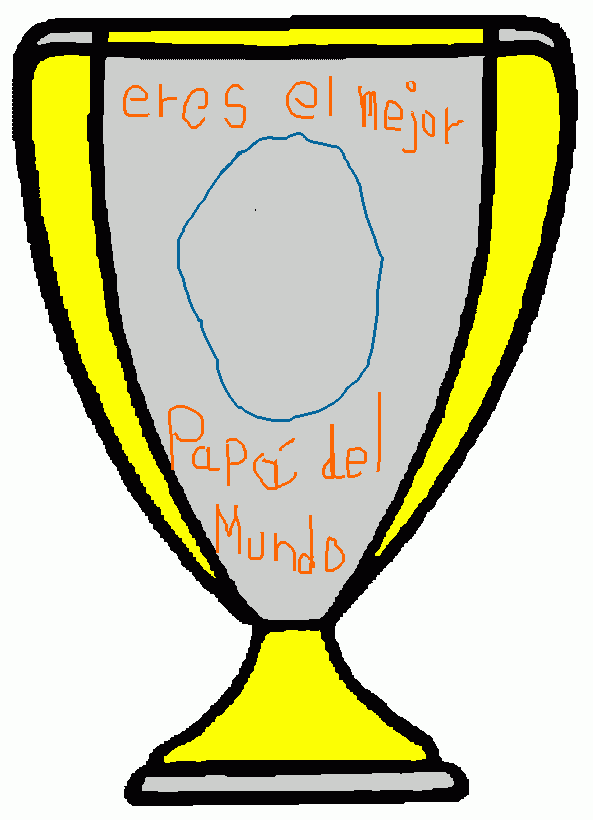 Trofeo o copa del mejor papá del mundo para colorear