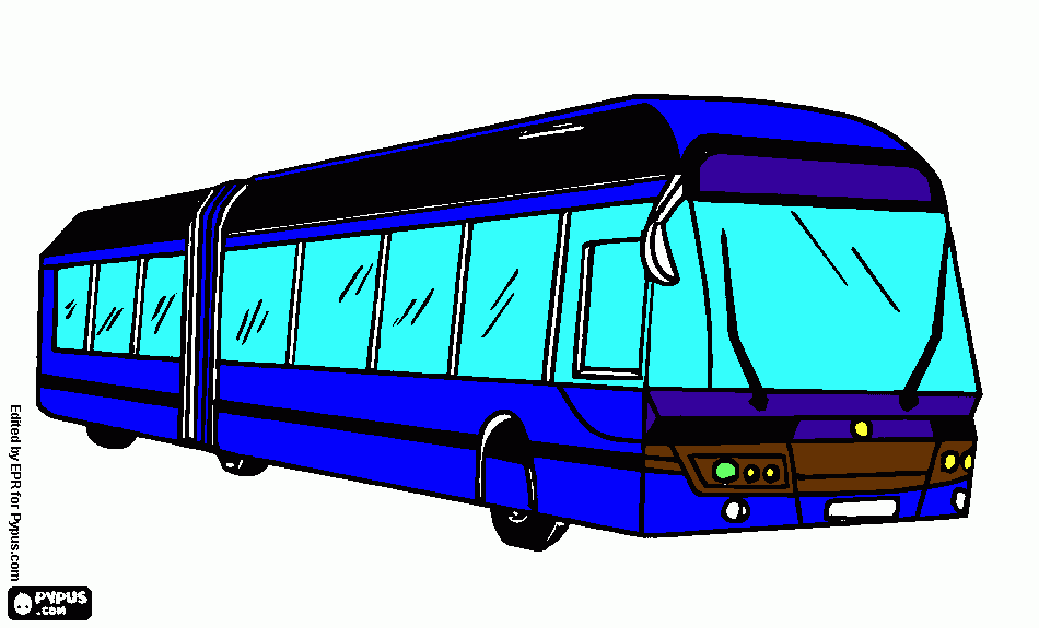 trolebus para colorear
