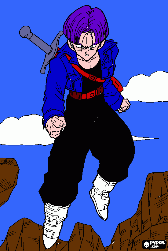 Trunks del Futuro para colorear