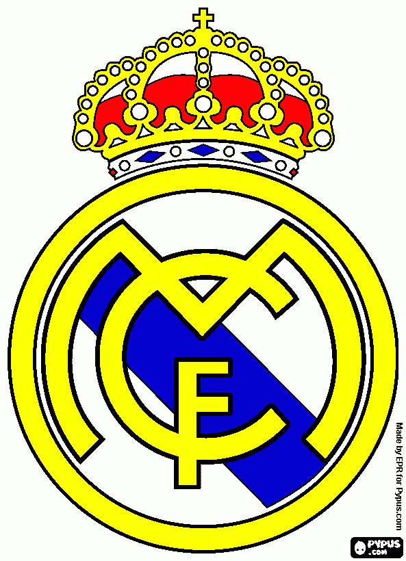 tu equipo favorito real madrid para colorear