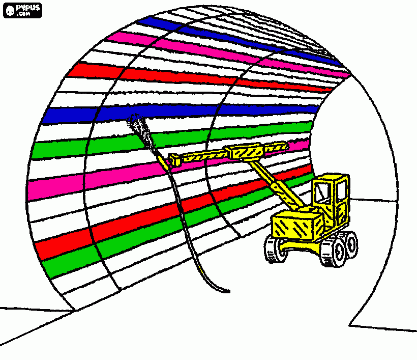 tunel para colorear