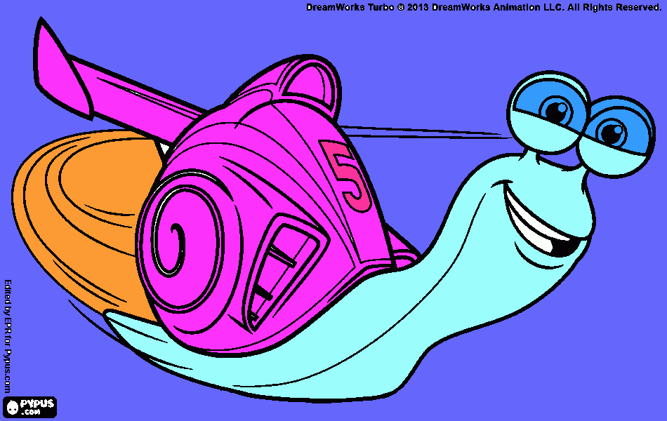 turbo  a la carrera para colorear
