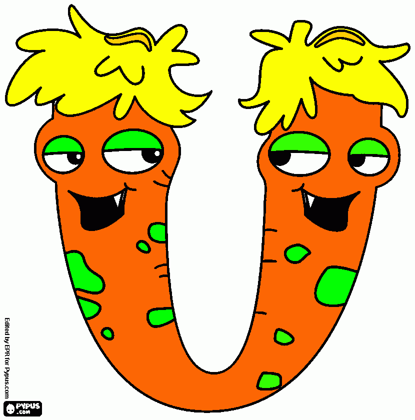 U MONSTRUO para colorear
