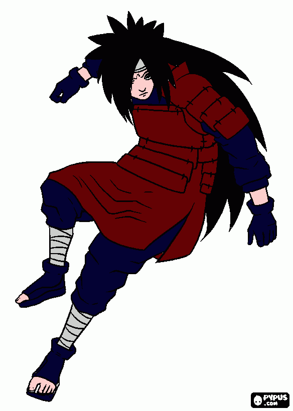 uchija madara para colorear