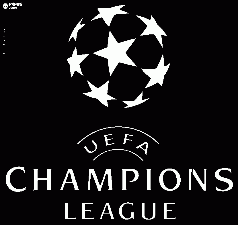 uefa champions league logo para colorear