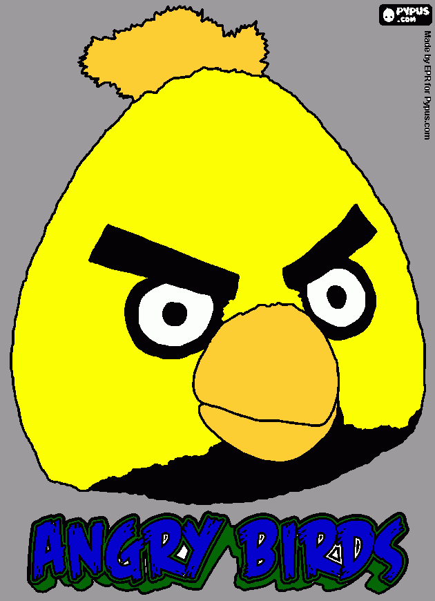 un angry bird para colorear