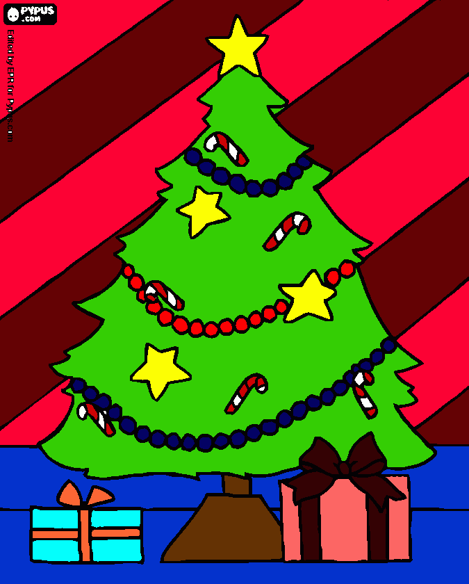 un arbolito de navidad para ti para colorear