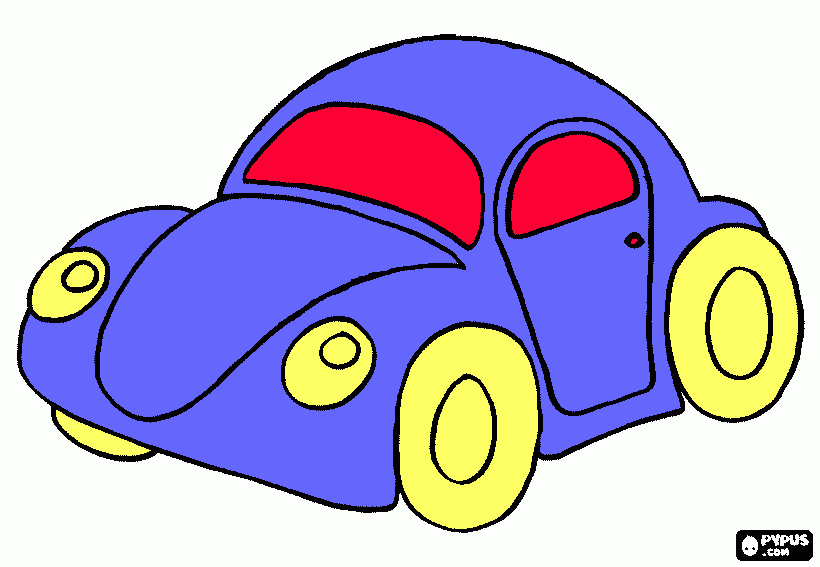 Un autito para colorear